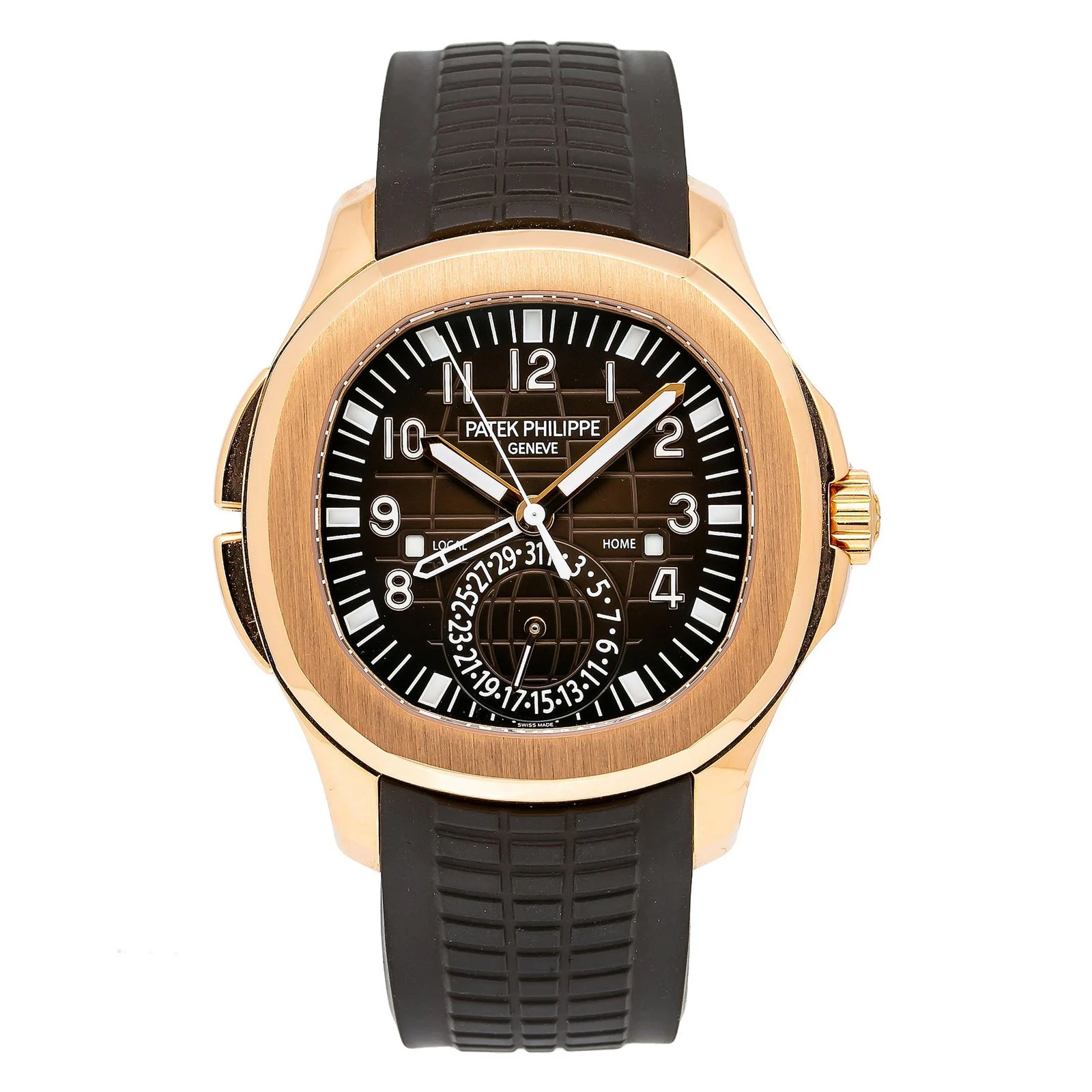 Patek Philippe Aquanaut 5164R Travel Time Rose Gold Mens Watch
