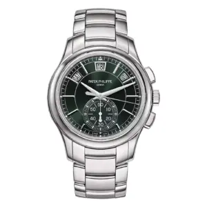 42mm Green Dial Chronograph Stainless Steel Bracelet