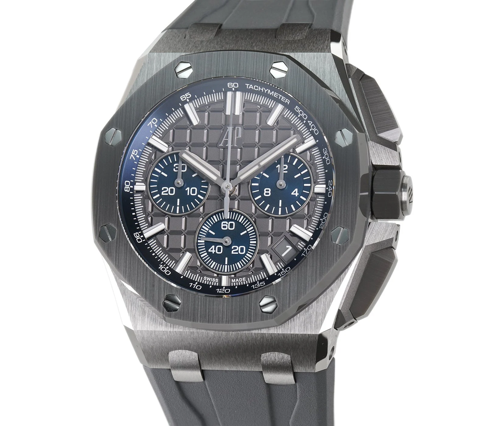 Chronograph 43mm Titanium Ceramic “Méga Tapisserie” Grey Dial