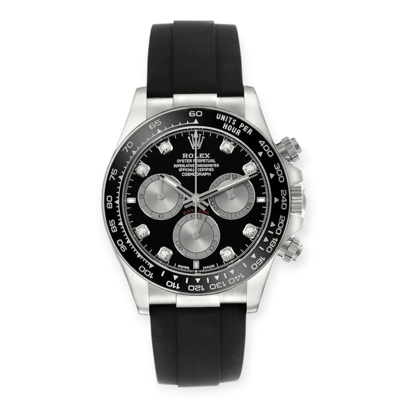 Rolex Daytona Oysterflex White Gold Black Diamond Dial 126519LN