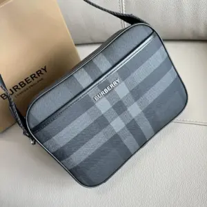 Backpack Small Barrel check leather