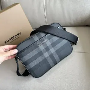 Backpack Small Barrel check leather