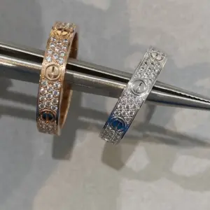 Cartier LOVE Full Star Narrow Three-row Diamond Ring