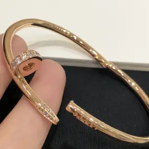 Wide Knotted Half Diamond Bracelet