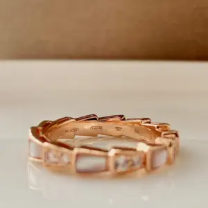 Serpenti Viper Rose Gold Narrow Ring