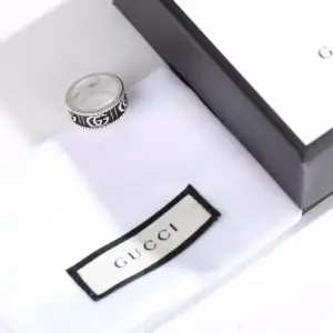 925 Pure Silver Classic Double G Ring