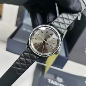 TAG Heuer Carrera leather strap watch