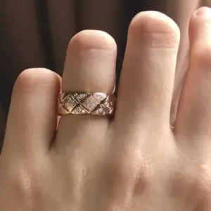 Chanel Diamond Grid Ring