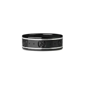 Gucci interlocking line double G ceramic ring
