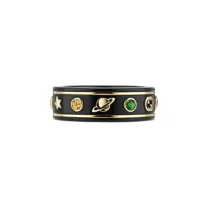 Gucci Lcon Ceramic Black Ring