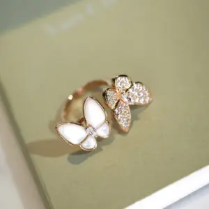 White Butterfly Ring