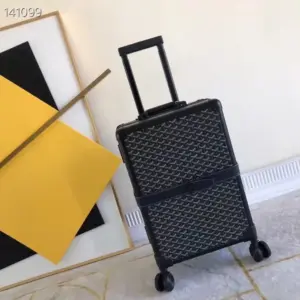 20 inch Goyard vintage style luggage with accessory set