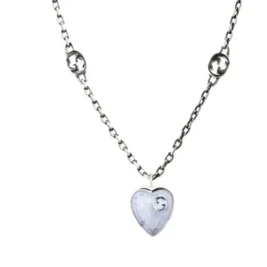 Gucci heart enamel necklace