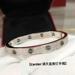 Love black ceramic bracelet CNC five-axis carving