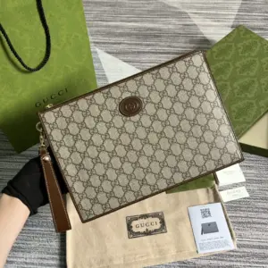 Brown PVC GG handbag