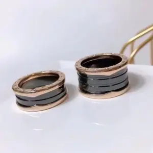 Bvlgari ceramic couple ring set