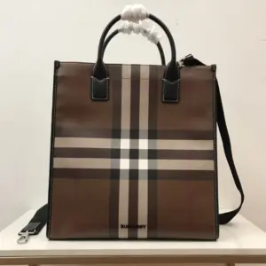 B brand classical PVC leather tote bag