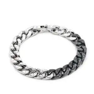 Louis Vuitton chain link steel logo bracelet