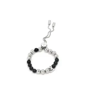 Monogram beads charm bracelet with adjustable chain