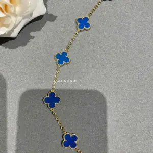 Golden Blue Jade Bracelet