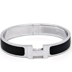Exclusive first Hermes SOBLACK white platinum matte black warrior bracelet new Hermes men bracelet too cool for men wearing brings super taste and super price p