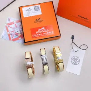 Hermes enamel cuff bracelet size 17