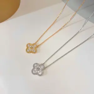 Christmas season necklace with gemstone details