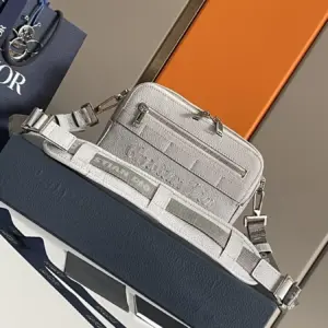 Safari Messenger with Christian Dior Embroidered Badge