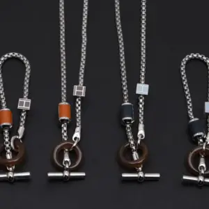 Hermès buffalo horn necklace handband, both colors available in stock
