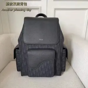 Saddle shoulder bag with Oblique print