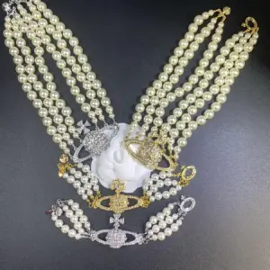 Vivienne Westwood three-layer large planet necklace set