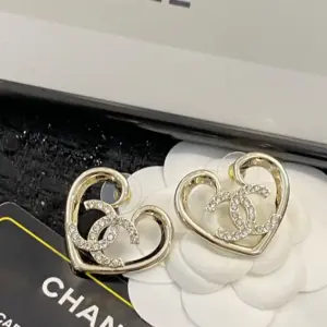 CHANEL 23 Large Heart Earrings