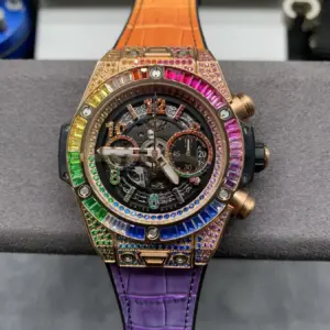 Z F Hublot rainbow diamond watch