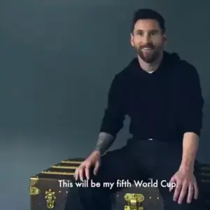 Louis Vuitton suitcase with Messi
