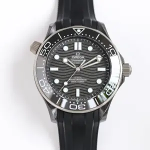 Omega dark black Seamaster 300 ceramic watch with 300m water resistance