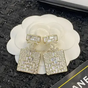 Chanel crystal perfume bottle earring