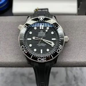 Omega dark black Seamaster 300 watch