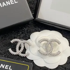 Chanel classic double c crystal earring