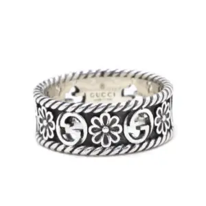 Gucci Interlocking Double G Pure Silver Ring