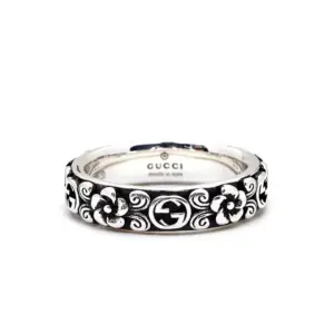 Gucci Interlocking Double G Flower Ring