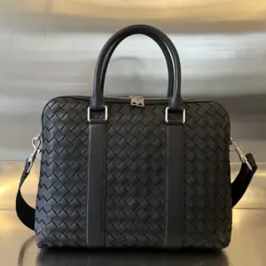 Bvlgari Briefcase Leather Bag