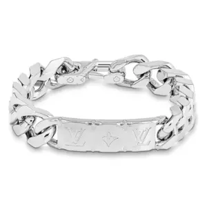 Titanium steel charm bracelet with Louis Vuitton logo