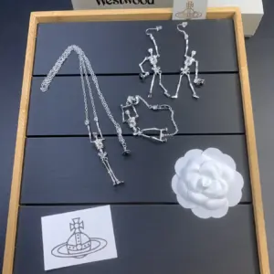 Vivienne Westwood skull bone necklace set