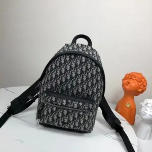 Dior Rider shoulder backpack with beige black Oblique
