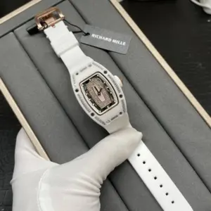 White ceramic mechanical watch