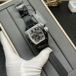 White ceramic tourbillon watch