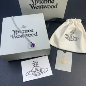 Vivienne Westwood purple zircon necklace