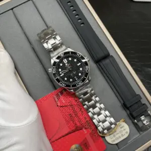 Omega Seamaster 300 black face ceramic bezel 41mm watch