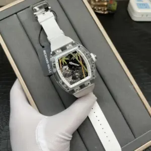 Panda crystal tourbillon watch