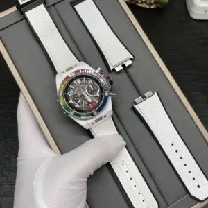 Exploded series ceramic watch rainbow diamond